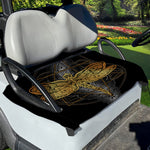 Boho Spiritual Dragonfly Print Golf Cart Seat Cover