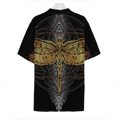Boho Spiritual Dragonfly Print Hawaiian Shirt
