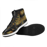 Boho Spiritual Dragonfly Print High Top Leather Sneakers