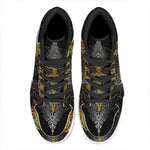 Boho Spiritual Dragonfly Print High Top Leather Sneakers