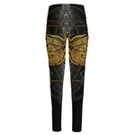 Boho Spiritual Dragonfly Print High-Waisted Pocket Leggings