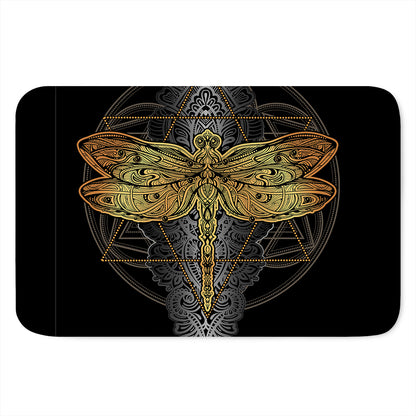 Boho Spiritual Dragonfly Print Indoor Door Mat