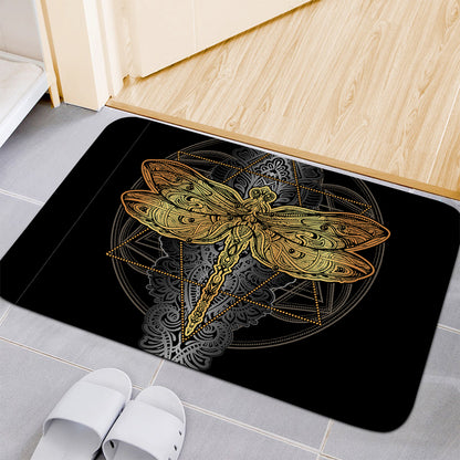 Boho Spiritual Dragonfly Print Indoor Door Mat