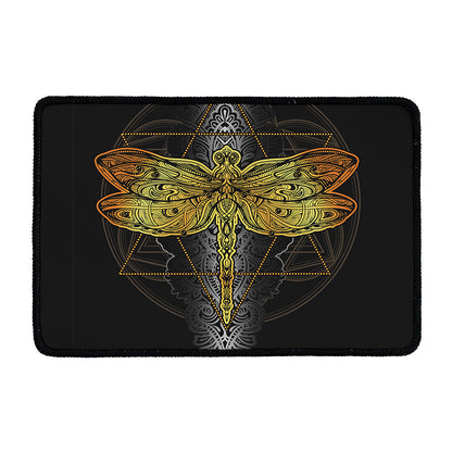 Boho Spiritual Dragonfly Print Kitchen Mat