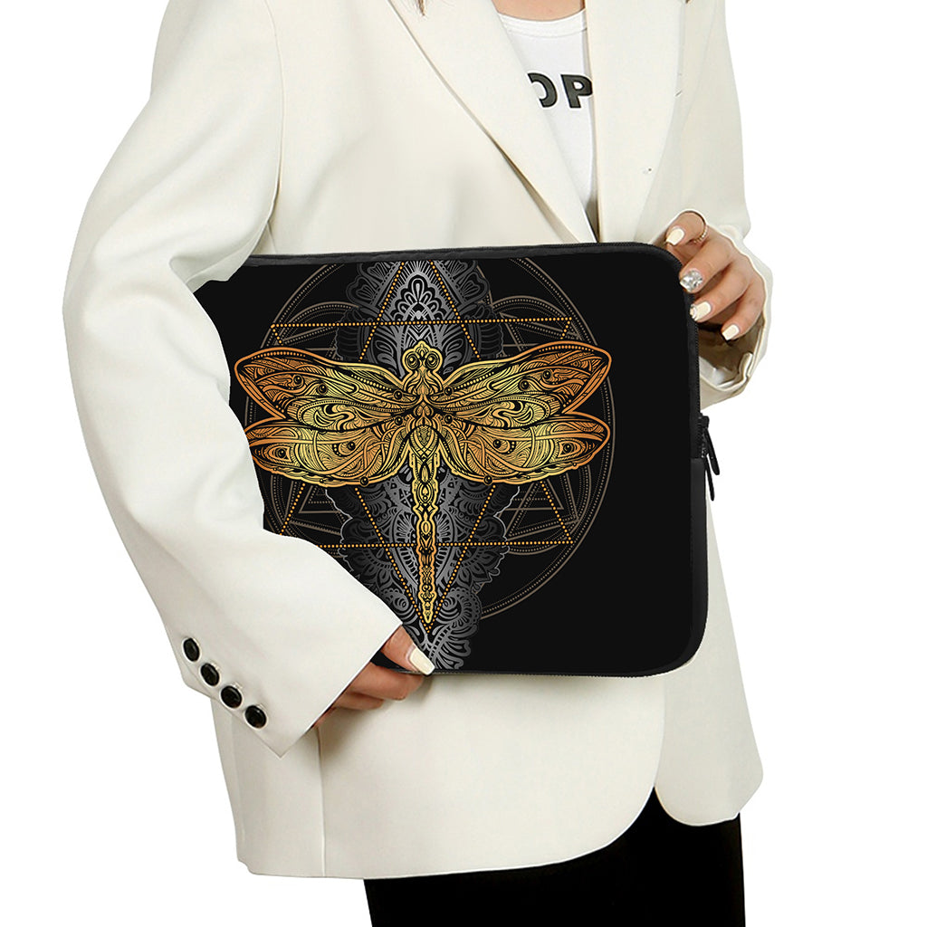Boho Spiritual Dragonfly Print Laptop Sleeve