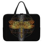 Boho Spiritual Dragonfly Print Laptop Sleeve With Handle