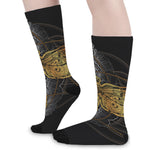 Boho Spiritual Dragonfly Print Long Socks