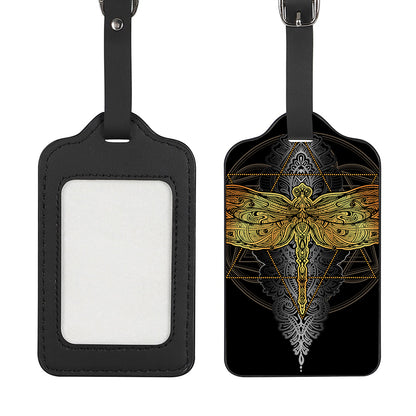 Boho Spiritual Dragonfly Print Luggage Tag