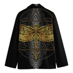 Boho Spiritual Dragonfly Print Men's Blazer