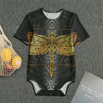 Boho Spiritual Dragonfly Print Men's Bodysuit