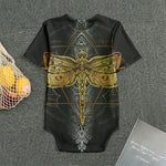 Boho Spiritual Dragonfly Print Men's Bodysuit