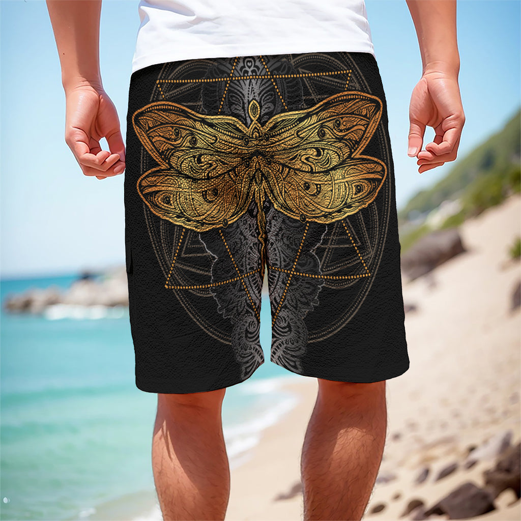 Boho Spiritual Dragonfly Print Men's Cargo Shorts