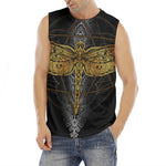 Boho Spiritual Dragonfly Print Men's Fitness Tank Top