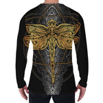 Boho Spiritual Dragonfly Print Men's Long Sleeve T-Shirt
