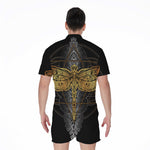 Boho Spiritual Dragonfly Print Men's Rompers