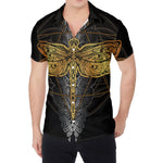 Boho Spiritual Dragonfly Print Men's Shirt