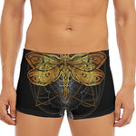 Boho Spiritual Dragonfly Print Men's Short Boxer Briefs