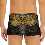 Boho Spiritual Dragonfly Print Men's Short Boxer Briefs