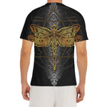Boho Spiritual Dragonfly Print Men's Short Sleeve Rash Guard