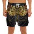 Boho Spiritual Dragonfly Print Men's Split Running Shorts