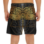 Boho Spiritual Dragonfly Print Men's Split Running Shorts