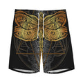 Boho Spiritual Dragonfly Print Men's Athletic Shorts