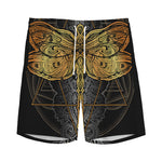 Boho Spiritual Dragonfly Print Men's Sports Shorts