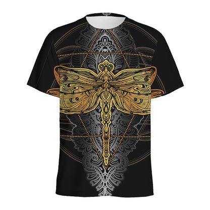 Boho Spiritual Dragonfly Print Men's Sports T-Shirt