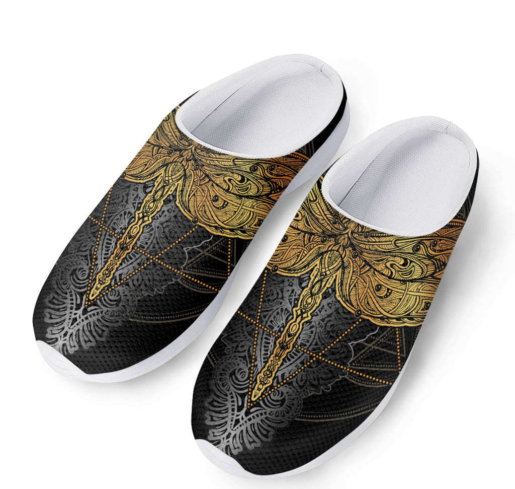 Boho Spiritual Dragonfly Print Mesh Casual Shoes