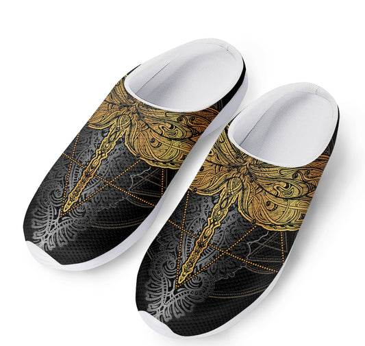 Boho Spiritual Dragonfly Print Mesh Casual Shoes