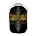 Boho Spiritual Dragonfly Print Mesh Laundry Hamper