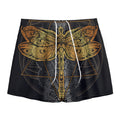 Boho Spiritual Dragonfly Print Mesh Shorts
