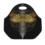 Boho Spiritual Dragonfly Print Neoprene Lunch Bag