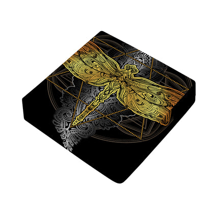 Boho Spiritual Dragonfly Print Outdoor Seat Cushion Cover