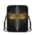 Boho Spiritual Dragonfly Print Rectangular Crossbody Bag