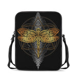 Boho Spiritual Dragonfly Print Rectangular Crossbody Bag