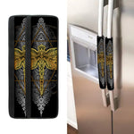 Boho Spiritual Dragonfly Print Refrigerator Handle Covers