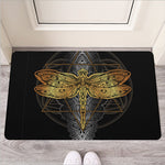 Boho Spiritual Dragonfly Print Rubber Doormat