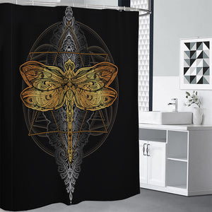 Boho Spiritual Dragonfly Print Shower Curtain