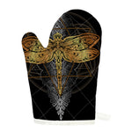 Boho Spiritual Dragonfly Print Single Oven Mitt