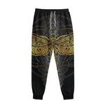 Boho Spiritual Dragonfly Print Sweatpants