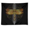 Boho Spiritual Dragonfly Print Tapestry