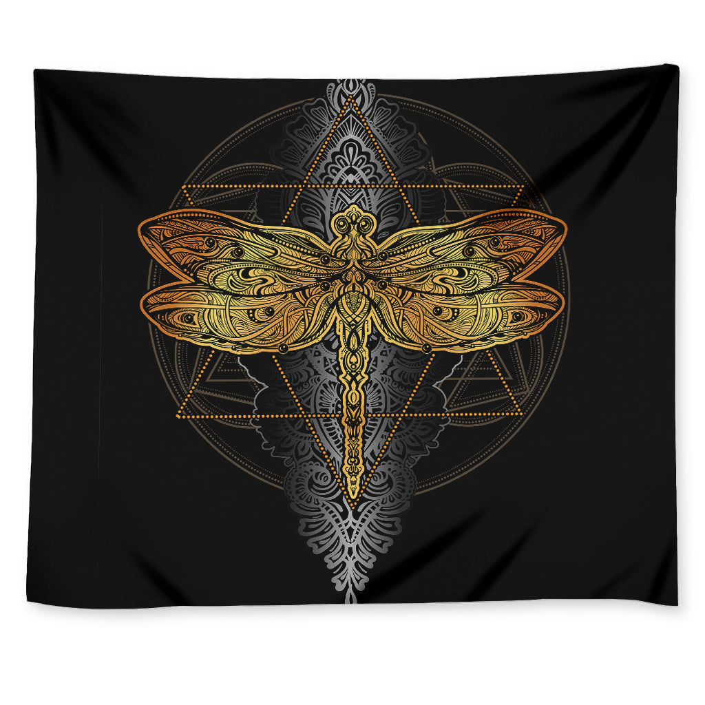 Boho Spiritual Dragonfly Print Tapestry