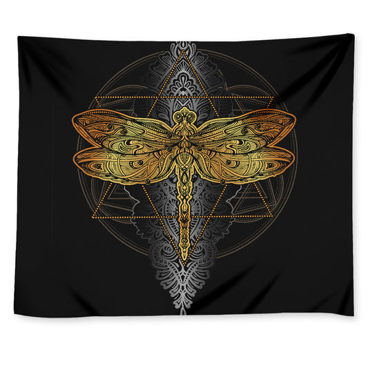 Boho Spiritual Dragonfly Print Tapestry