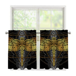 Boho Spiritual Dragonfly Print Tier Curtains