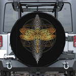 Boho Spiritual Dragonfly Print Tire Cover