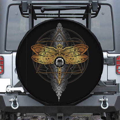 Boho Spiritual Dragonfly Print Tire Cover With Camera Hole