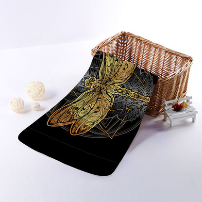 Boho Spiritual Dragonfly Print Towel