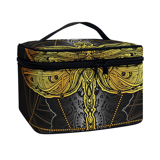Boho Spiritual Dragonfly Print Travel Makeup Bag