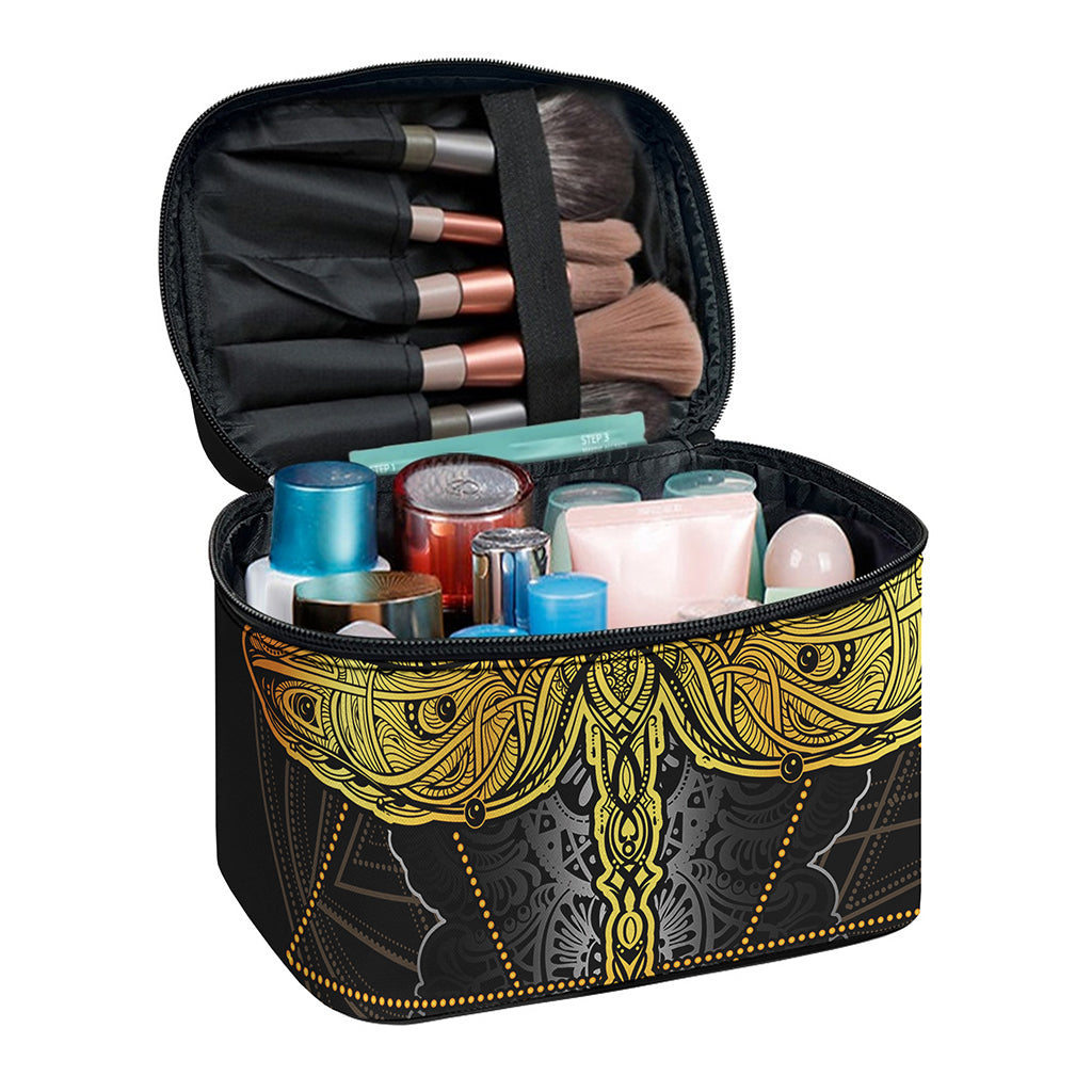 Boho Spiritual Dragonfly Print Travel Makeup Bag